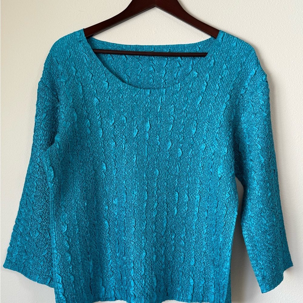 Aqua blue blouse